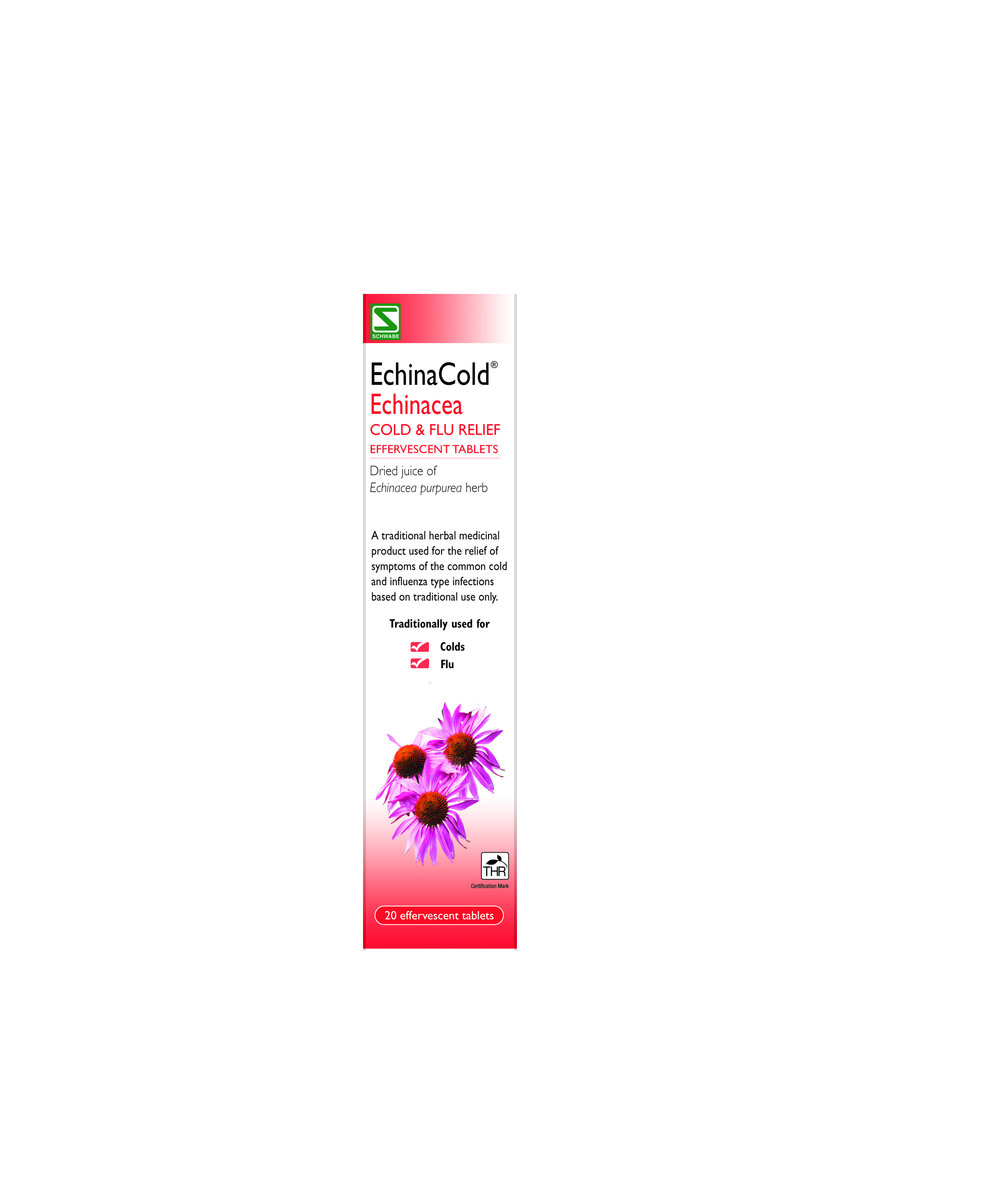 EchinaCold Echinacea Cold & Flu Relief Effervescent Tablets British